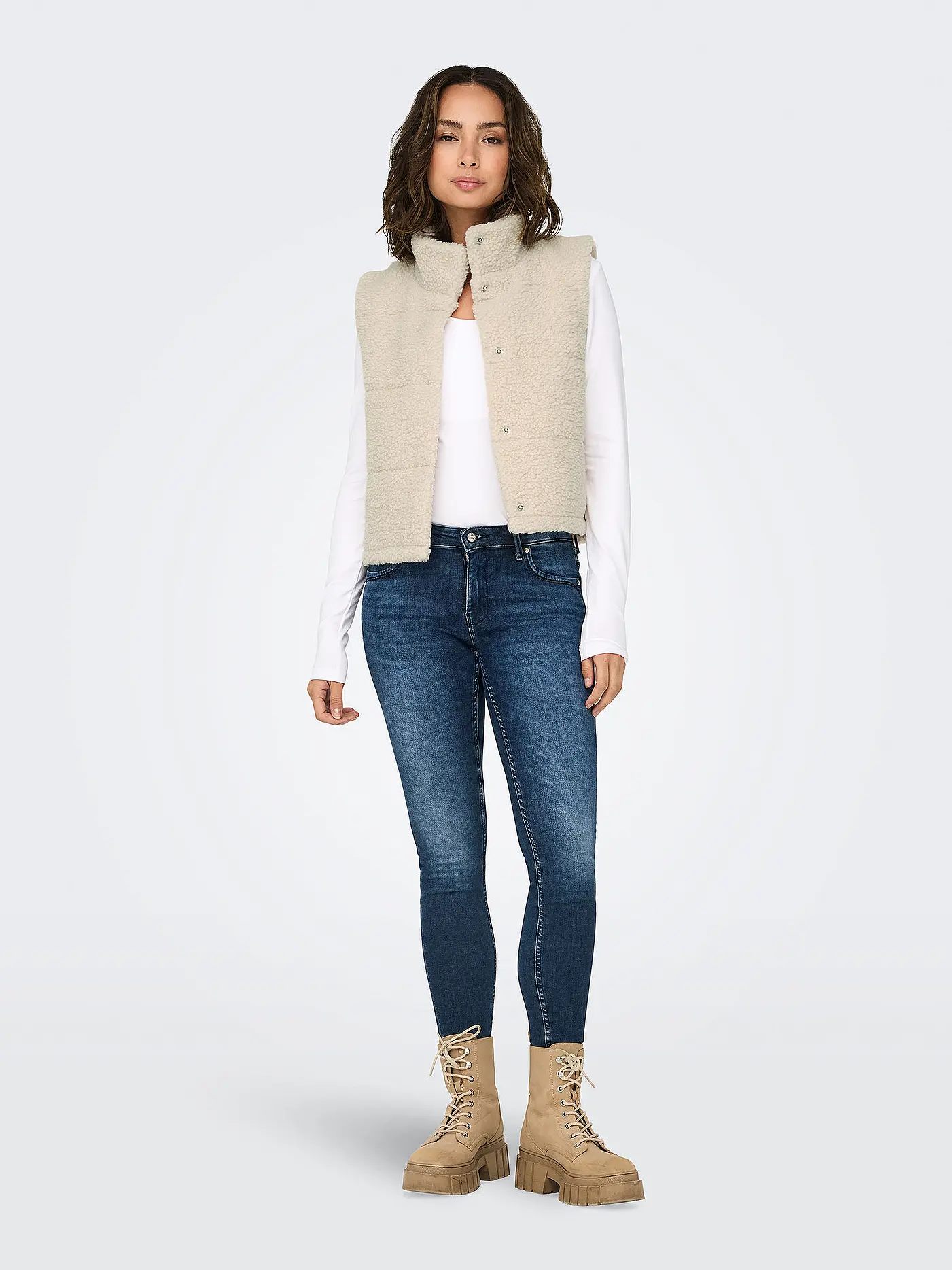 ONLY | Steppgilet in Felloptik ONLSANDRA | 